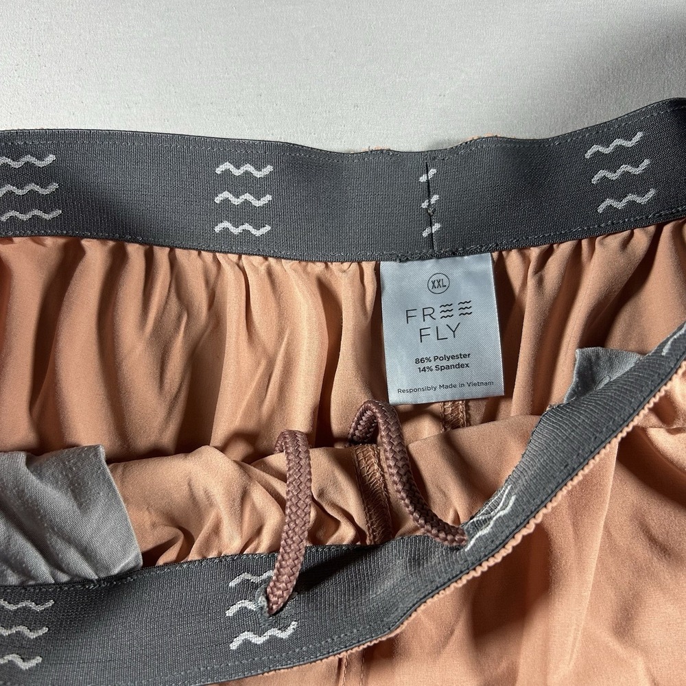 Free Fly Mens Breeze Shorts Peach Coral 8in Stretch Woven UPF 50+ Quick Dry XXL - Picture 2 of 6